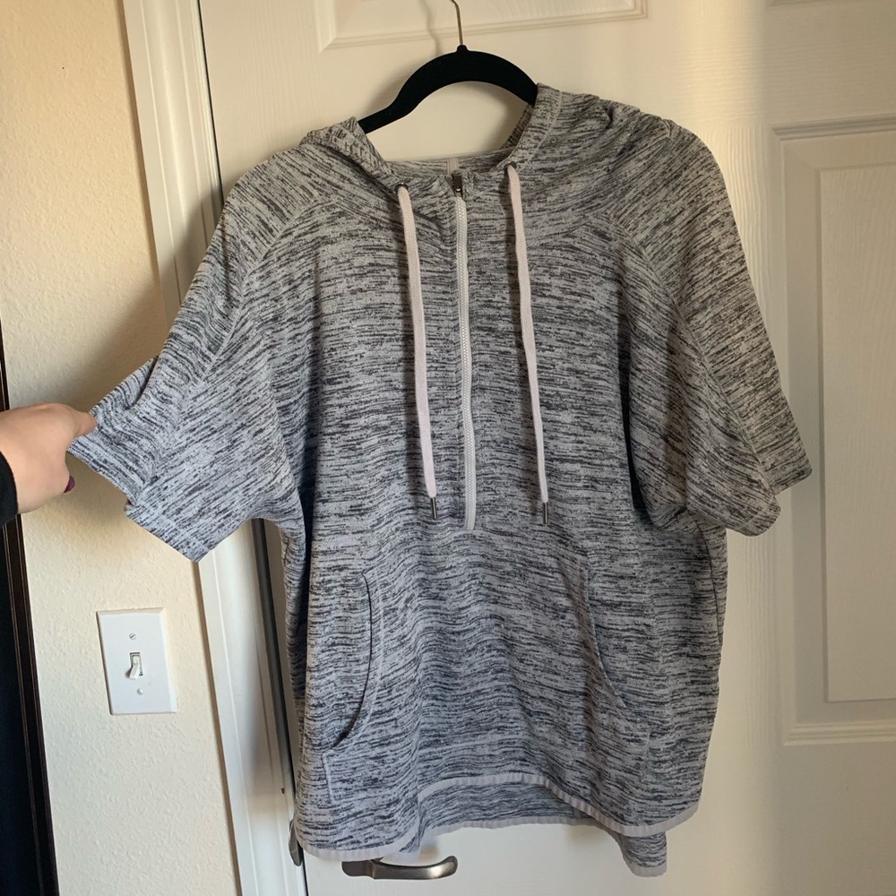 Shit sleeve Hoodie with zipper